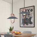 GobekUsa Industrial Gray Pendant Light with LED for Living Room, Foyer - Modern Luminaire