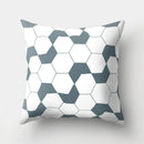 GobekUsa Geometric Star Print Pillow Cover for Home Decor - Black & White Square Texture