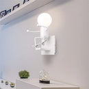 GobekUsa Cartoon Doll Wall Sconce: Modern Iron Art Light for Kids Room