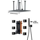 GobekUsa Digital Display Luxury Rainfall Shower Faucet with Massage System & Bathtub Faucet