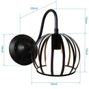 GobekUsa Iron Cage Wall Sconce for Indoor Bedroom, Bar Counter, and ReadingAreaView
