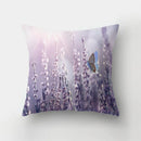 GobekUsa Butterfly Flower Pillow Case: Colorful Animal Landscape Sofa Cushion Cover
