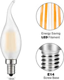 GobekUsa Dimmable LED Candle Light Bulb, Warm White 2700K, E14 220V, Chandelier Lighting
