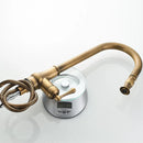 GobekUsa Antique Brass Pull Out Kitchen Faucet with Stream Sprayer Head