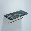 GobekUsa Brass Marble Toilet Paper Holder Nordic Brushed Gold Bathroom Tissue Shelf