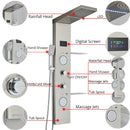 GobekUsa LED Brushed Nickel Shower Panel Set with Temperature Screen