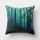 GobekUsa Green Tropical Leaves Forest Pillowcase - Natural Mountain Ocean Wave Decor
