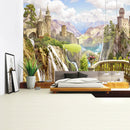 GobekUsa Green Plant Landscape Tapestry | Boho Wall Hanging for City Castle Hill