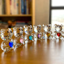 GobekUsa Crystal Bear Figurine: Glass Animal Ornament & Paperweight