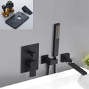 GobekUsa Black Bathroom Faucet: 2 Function Wall Mount Hot Cold Shower Bathtub Facuet.