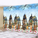 GobekUsa Chinese Dragon Castle Totem Tapestry Wall Hanging Beach Mat Tapis Decor