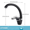 GobekUsa Brass Black Kitchen Sink Faucet Single Handle Swivel Spout Mixer Tap