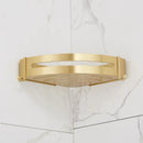 GobekUsa Brushed Gold Aluminum Corner Shower Shelf with Soap Dish