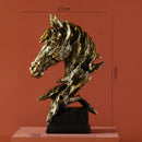 GobekUsa Country Resin Horsehead Figurine: Creative Animal Statue for Modern Home & Office Decor