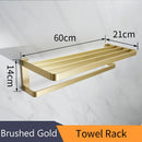 GobekUsa Gold Bath Hardware Set: Towel Ring, Toilet Brush Holder - WF-552200