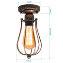 GobekUsa Adjustable Industrial Wall Light Rustic Wire Metal Cage Sconce