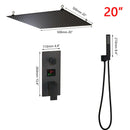 GobekUsa Black Digital Shower Faucet, Matte Black Finish, Thermostatic Temperature Display