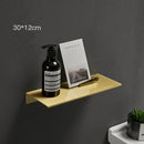 GobekUsa Brushed Gold Bathroom Shelf Wall Mounted Shampoo Holder Rack Aluminum Basket