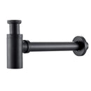 GobekUsa Brass Basin Wast Drain P-trap for Bathroom Sink - Black/Brushed Gold/Chrome