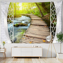 GobekUsa Bohemian Wood Tapestry Wall Hanging for Stylish Dorm Room Decor