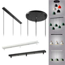 GobekUsa Ceiling Chandelier Plate 3-Hole Black/White Iron Lamp Base Pendant Lighting Kit