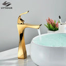 GobekUsa Black Bronze Bathroom Basin Faucet, Single Lever Lavatory Sink Mixer Tap