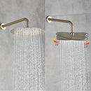 GobekUsa Gold Shower Faucet with Rainfall Head and Hand Sprayer - Wall Mount Mixer Set