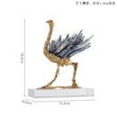 GobekUsa Golden Crane Copper Crystal Handmade Home Decor Craft