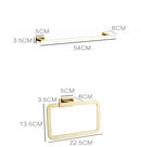 GobekUsa Gold Towel Ranger: Brass Wall Mounted Bathroom Accessory Rack