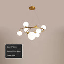 GobekUsa Gold LED Chandelier Rings for Living Kitchen Bedroom Dining Room