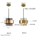 GobekUsa Gold Glass LED Pendant Lights: Modern Nordic Cylindrical Design for Home Decor Fixtures