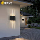 GobekUsa 12W Black Outdoor LED Sconce Light IP65 Waterproof Alumunim Garden Villa Porch Lamp