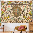 GobekUsa Khaki Retro Pattern Wall Tapestry for High-End Indoor Home Decor