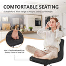 Modern PU Leather Adjustable Swivel Durable Light Weight Steady Barstools Hotel Use Iron Frame Upholstered Back Thickened (Set of 2)