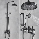 GobekUsa 8" Rainfall Shower System with Bathtub Faucet and Hand Shower
