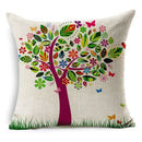 GobekUsa Green Leaves Decorative Throw Pillowcase 45*45cm for Sofa Home Decor