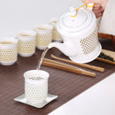 GobekUsa Blue White Porcelain Tea Pot 660ml - Traditional Chinese Kung Fu Teaware