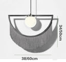 GobekUsa Coloured Tassel Glass Ball Pendant Light for Boho Minimalist Style Bedroom & Restaurant