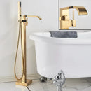 GobekUsa Gold Freestanding Bathtub Faucet with Handshower
