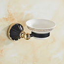 GobekUsa Gold Black Bathroom Accessories Set, Towel Bar, Toilet Brush Holder, Paper Holder