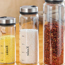 GobekUsa Glass Seasoning Can Spice Shaker Salt Pepper Condiment Bottle