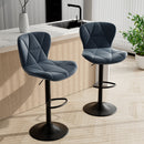 Counter Height Swivel Bar Stools with Backrest, Faux Leather & Iron Frame (Set of 2)