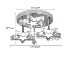 GobekUsa Crystal LED Ceiling Light Rings - Stainless Steel Plafonnier Lamp