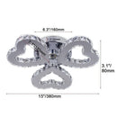 GobekUsa Crystal LED Ceiling Chandelier for Modern Living Room Decor Luxe Lighting Fixtures