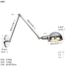 GobekUsa Loft Antique Edison Wall Sconce Swing Arm Wall Light - 3 Heads Black