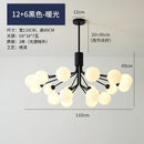 GobekUsa Gold Glass Ball Chandelier: Luxury LED Lighting for Dining Room, Kitchen, Cafe