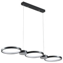 GobekUsa Black Ring LED Chandelier for Living Room Bedroom Dining Hall Lighting