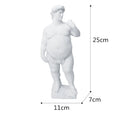GobekUsa David Obesity Resin Sculpture: Nude Male Figure Art Home Decor Ornament