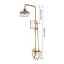 GobekUsa Golden Polished Shower Head with High Pressure Aerator Nozzle