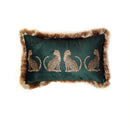 GobekUsa Leopard Cheetah Wildlife Animals Print Tassels Throw Pillow Cover - Couch Sofa